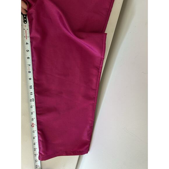 NWT Anthropologie Hutch Pink Satin Bow-Tie Sleeveless Cropped Jumpsuit Medium - Picture 12 of 14